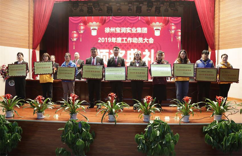 赢博线上官网（集团）官方网站2019年度工作动员大会---集团公司领导为先进单位和先进个人代表颁奖