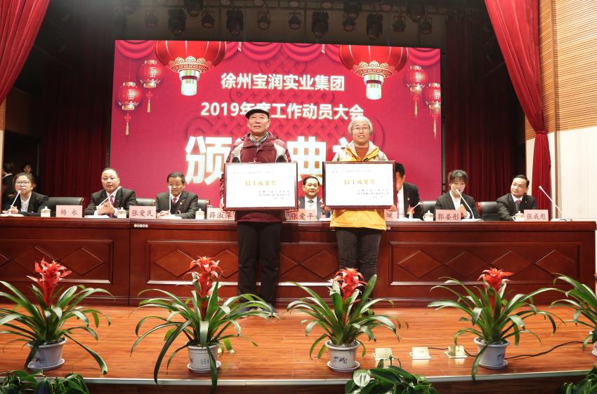 赢博线上官网（集团）官方网站2019年度工作动员大会---集团公司领导为先进单位和先进个人代表颁奖